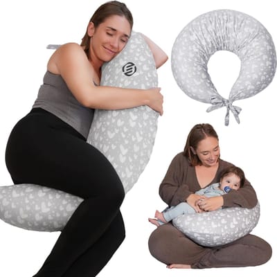 Equivera Zijslaapkussen Volwassenen - Zijslaapkussen - Lichaamskussen Zijslaper - Zijslaap Kussen Volwassenen - Zwangerschapskussen - Voedingskussen - Borstvoedingskussen - Body Pillow - Voor een comfortabele nachtrust!