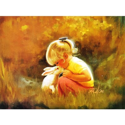 Peinture diamant 5d à faire soi-même, mosaïque ronde complète, image d'enfance, broderie 20X30CM brown