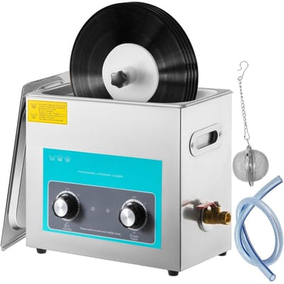 Nettoyeur Ultrasoon pour Disques Vinyles 6L 40kHz Machine de Nettoyage Ultrasoon Vinyle Contrôle par Bouton Tournant Nettoyeur Ultrasoon Disques 4 Disques Vinyle Nettoyeur Sonique
