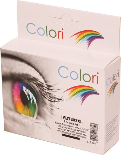 Colori huismerk inkt cartridge geschikt voor Epson 603XL zwart voor Epson Expression Home XP-2100 XP-2105 XP-3100 XP-3105 XP-4100 XP-4105 Workforce WF-2810DWF WF-2830DWF WF-2835DWF WF-2850DWF