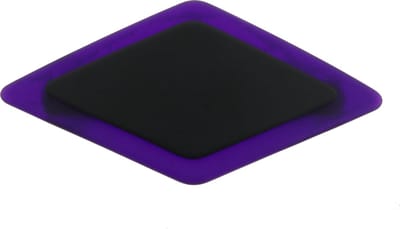 Behave - Haarspeld - Ruitvorm modern accent - Zwart - Paars - 10,5 cm