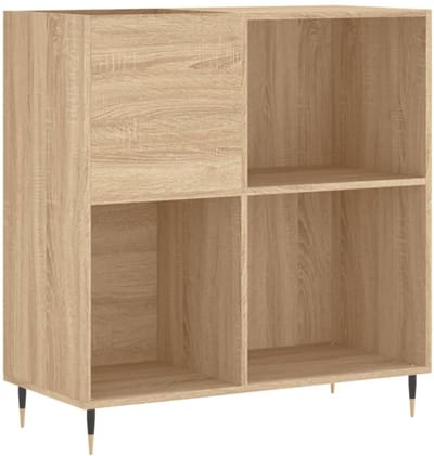 Zylo® Platenspeler Kast - Platenspeler Meubel - Ip Kast - 85x38x89cm - Sonoma Eik
