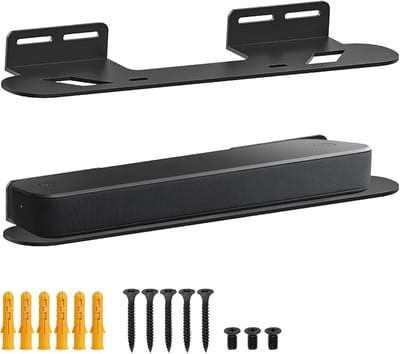 Luidspreker Wandhouder - Universele Geluidbar - Stabiele Bevestiging - Robuust Koolstofstaal - Tot 15 kg - Zwart