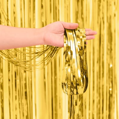 2x Deurgordijn Backdrop Glittergordijn Glitter Foliegordijn Feestgordijn Verjaardag Goud Versiering 200*100 Cm - 2 Stuks