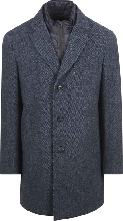 Suitable Coat Wol Twill Donkerblauw - Maat 48 - Heren - Mantels & coats
