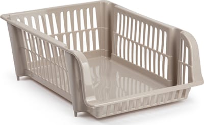 Plasticforte Stapelbare opbergmand - Beige - 20L - kunststof - 43 x 32 x 16 cm