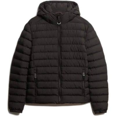 Superdry Fuji Gewatteerde Jas Met Capuchon Black Grootte: S