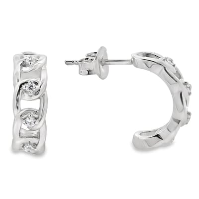 Juwelier Zwartevalk zilveren (gerhodineerd) oorbellen met zirkonia - 22.321