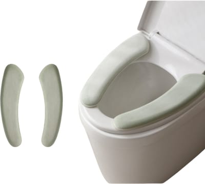 Toiletbrilhoes - Toiletbrilkussen - Wasbaar - Herbruikbaar - Zelfklevend - Eenvoudig te installeren - Verdikte sponsvulling - Groen