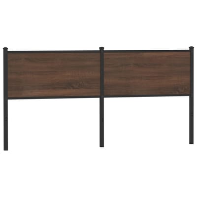 vidaXL - Vervangend - hoofdbord - 160 - cm - bewerkt - hout - en - staal - bruin - eikenkleurig