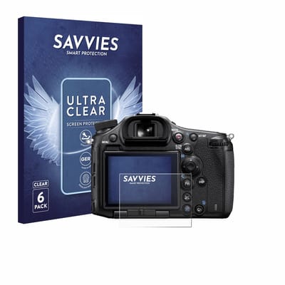 Savvies - Screenprotector voor Sony Alpha 99 - Folie Beschermfolie transparant 6 Stuks