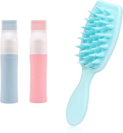 Haarolie Applicator en Massageborstel Set, 80 ml - Ideaal voor Haarverf, Kleurbehandeling en Styling