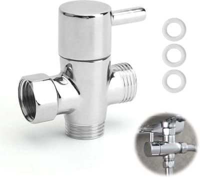 Allecto - Driewegventiel - 1/2 inch - Ergonomisch T-stuk - Chroom