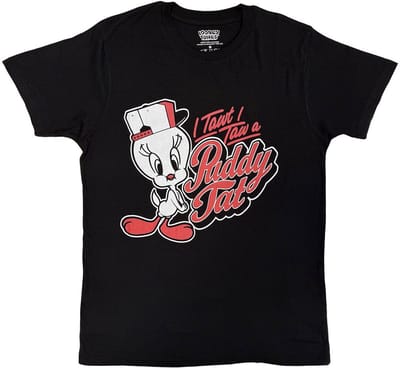 Looney Tunes - I Tawt I Taw A Puddy Tat Heren Tshirt - S - Zwart