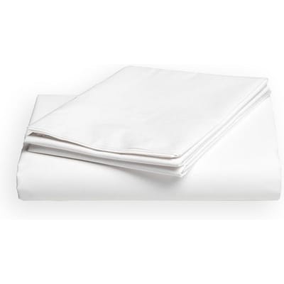 Darymex - Laken - Katoenen hotellaken 220 x 240 cm zonder elastische band, effen wit