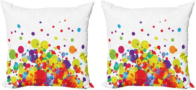 ABAKUHAUS Kussenhoes Set – 2x 40x40 cm – Dubbelzijdig bedrukt – Multicolor