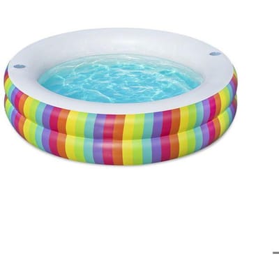 Bestway Kinderzwembad 2 Ringen Regenboog 206x206x51 cm +6 Jaar Tuin 54443