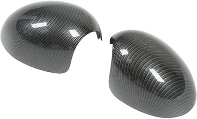 Dailygoods- Spiegelcover Carbon Fiber Stijl - Vervanging - Deurzijde - Geschikt voor R55/R56/R57/R58/R59/R60/R61 - ABS - 2 Stuks - Spiegeldop