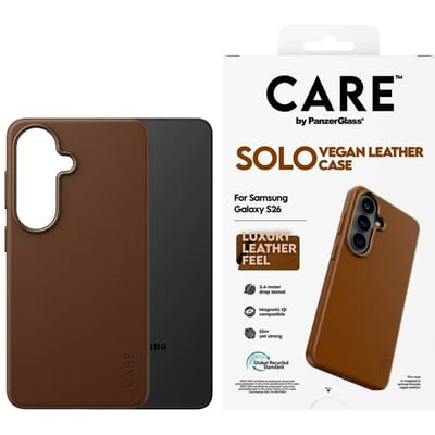 CARE by PanzerGlass Solo Case Brown w. Qi Samsung Galaxy S26