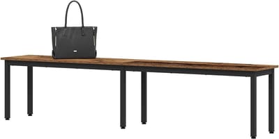Eettafelbank Bewerkt hout - Moderne zitbank - Gezellig dineren - Strak minimalistisch design - 200 x 35 x 45 cm