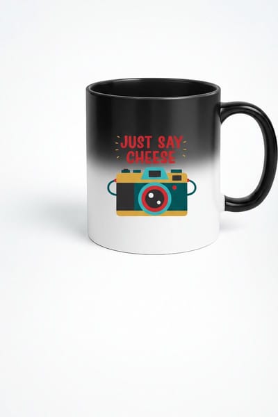 Magische Foto Camera Mok - Just Say Cheese! Kleur veranderende koffie mok