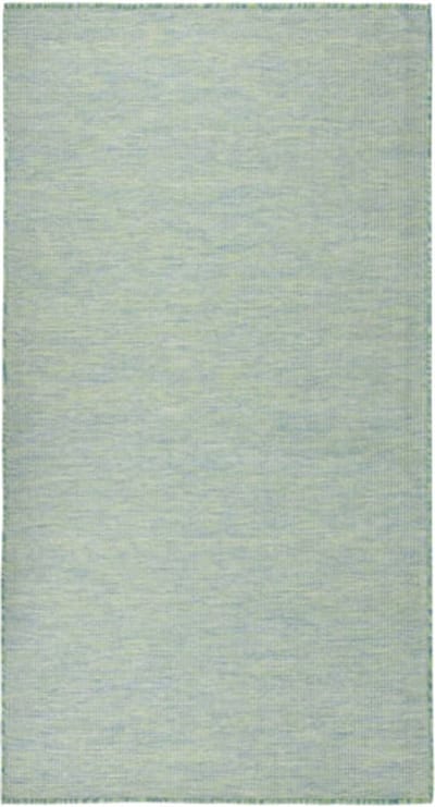 vidaXL - Buitenkleed - platgeweven - 80x150 - cm - turquoise