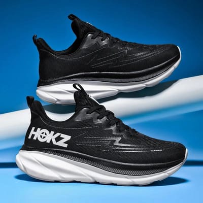 Heren Hardloopschoenen Jogging Schoenen Buiten Demping Race Sneakers Antislip Luxe Schoenen Ademend Mesh Koppel Off-road Schoenen 42 black