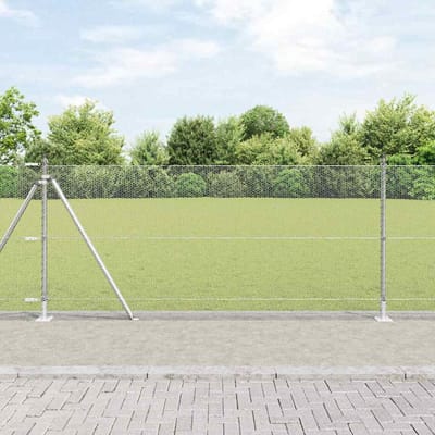 vidaXL - zeshoekig - gaashek - met - betonnen - voetstuk - 10 - x - 0,8 - m - Mesh