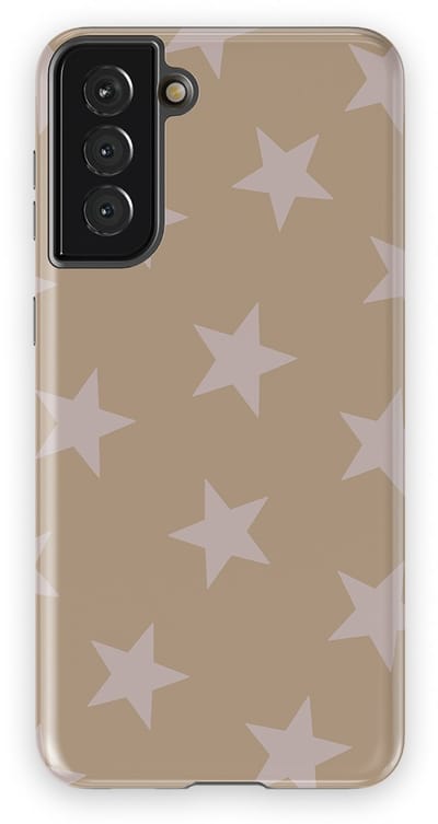 DripCase Hoesje Samsung Galaxy S21 Plus | Sterren Design | Magnetisch Opladen | 2-in-1 Ontwerp | Stars Backcover Mocha Blush