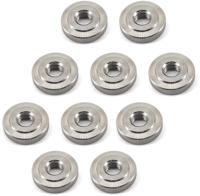 Set van 10 M8 Ronde Knurled Moeren van RVS 304 voor 3D Printer Onderdelen en Handgrepen, Metrische Draad Moeren