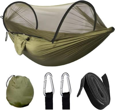 Draagbare Camping Hangmat met Muggennet en Extra Sterke Ophangbanden - 300 kg