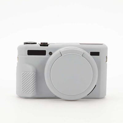 LISM-Cameratas Geschikt voor G7X Mark II, beschermhoes Geschikt voor Canon Powershot G7X Mark II digitale camera, verwijderbare siliconen lensdop, zachte rubberen beschermhoes voor de camera - grijs.