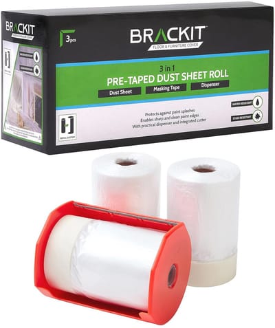 Maskeerfilm stofplaat 55cm x 30m - 8-micron - Voor professionele en doe-het-zelfprojecten - 3 stuks