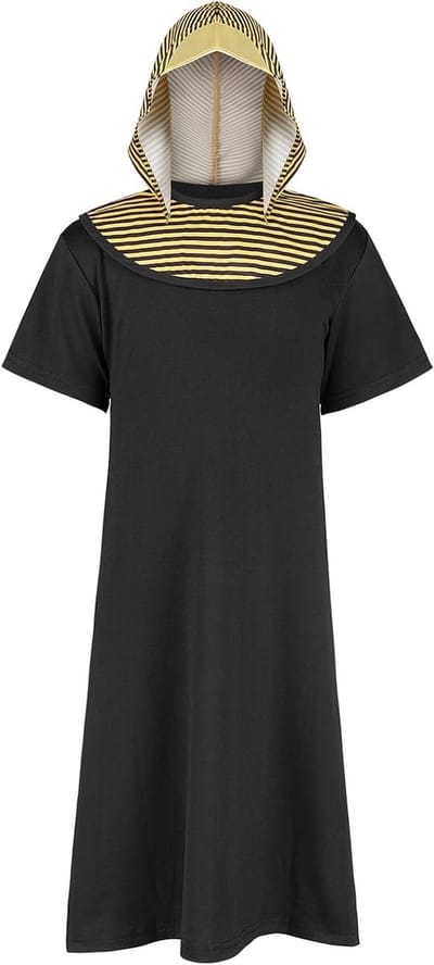 Pharao Kostuum voor Jongens met Hoofdbedekking - Historisch Kledingstuk voor School, Theater en Roleplay - Kreukvrije Polyester, Makkelijk Pasvorm 4-12 Jaar (110-150cm)