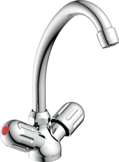 SCHÜTTE Peruzzi Keukenkraan voor Waterverwarmer met vrije Uitloop - lage Druk - Mengkraan - Hoge, Draaibare Uitloop - Chroom