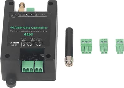 GSM Door Opener 4G, Remote Control for Gate, Roller Shutters, Garage Door, Control On/Off with Free Calls, App Control, 0-9999 S Relay Closure, Wide Application for Elevators,