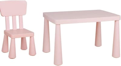 Kinderbureau met stoel - Studeerset - Creatief spelen - Ergonomisch ontwerp - 77x55x48 cm - Roze