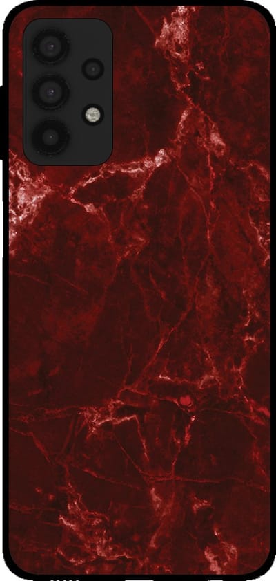Smartphonica Telefoonhoesje voor Samsung Galaxy A32 5G met marmer opdruk - TPU backcover case marble design - Rood geschikt voor Samsung Galaxy A32 5G