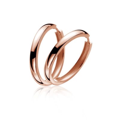 ZINZI zilveren oorringen rosé verguld 28 x 3mm ZIO193R