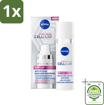 1 x Nivea - Cellular - Expert Filler SPF50+ Serum - Met Hyaluronzuur en SPF - 30 ml - NIVEA Cellular Expert - Anti-aging Serum - Zonbescherming - Hyaluronzuur - Rimpelvermindering