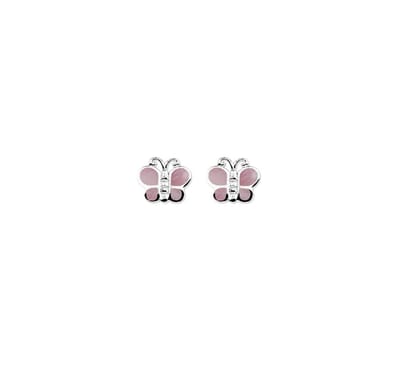 Zilver Gerhodineerde Oorknoppen vlinder 1329509