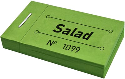 Consumptiebon salad - 50 stuks (x5, bundel van 5)