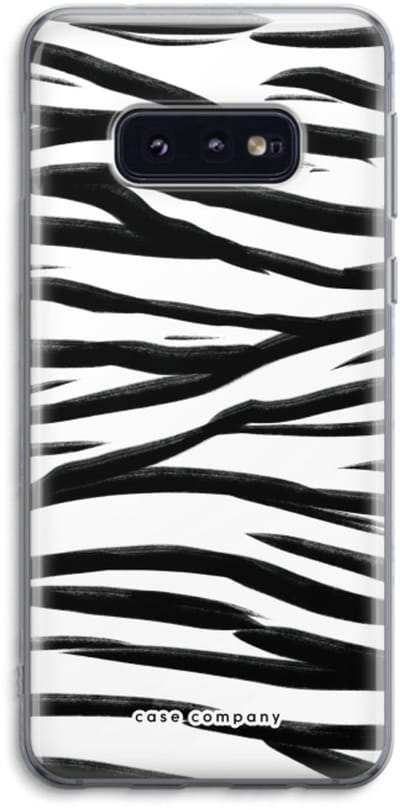 Case Company® - Hoesje geschikt voor Samsung Galaxy S10e hoesje - Zebra pattern - Soft Cover Telefoonhoesje - Bescherming aan alle Kanten en Schermrand