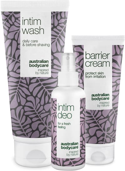 Australian Bodycare - 3-delig incontinentie verzorgingspakket bestaande uit tea tree olie intieme zeep 200 ml, barrièrecrème 100 ml en intieme deodorant 100 ml om nare geurtjes te verminderen | Veganistisch & dermatologisch getest