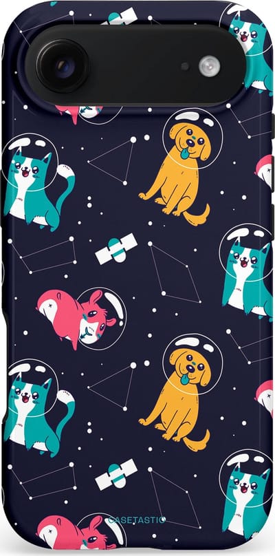 Casetastic hoesje geschikt voor Apple iPhone Air - MagSafe - Dubbellaagse bescherming - Sterrennacht Dieren - Fashion Case - Donkerblauw
