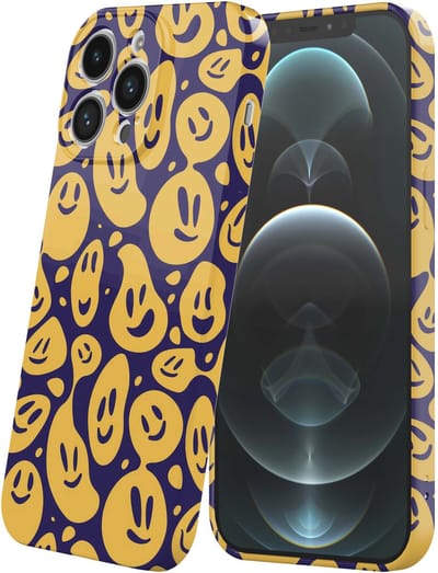 Smartphonica Telefoonhoesje Geschikt voor iPhone 12 Pro Max met Smiley en Emoji Opdruk - Flexibel Softcase TPU - Backcover Case Smiley and Emoji Design geschikt voor iPhone 12 Pro Max