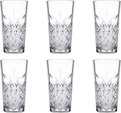Timeless longdrinkglazen - Waterglazen - 360ml - 14,5cm - Transparant - 6 stuks