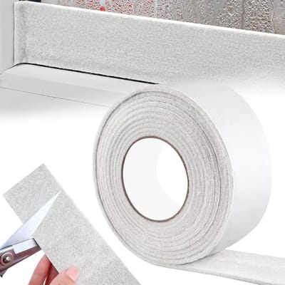 Dailygoods- Condensatiestrip 7 cm x 4 m - Zelfklevende Viltstrip - Waterabsorberende Tape - Anti-Condensatie - Absorberende Strips - Geschikt voor Ramen - Vochtabsorberende Tape