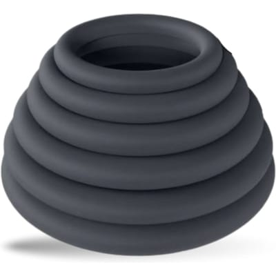 Boners - 6 Delige Cockring Set - Penisring Set voor Mannen - Extra Stimulatie - Buttplugs - Buttplug Set - Anal Plug - Sex Toys voor Mannen - Seksspeeltjes - Penisring - Cockringen - Grijs