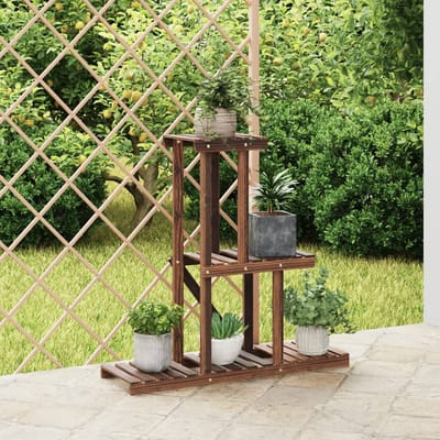 vidaXL - Plantenstandaard - 81x25x75,5 - cm - massief - vurenhout